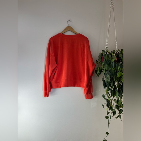 Lululemon Softstreme Perfectly Oversized Cropped Crew in Orange - Picture 9 of 12